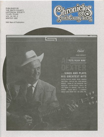 Chronicles of Smith County, Texas, Volume 34 Issue 2, Winter 1995.