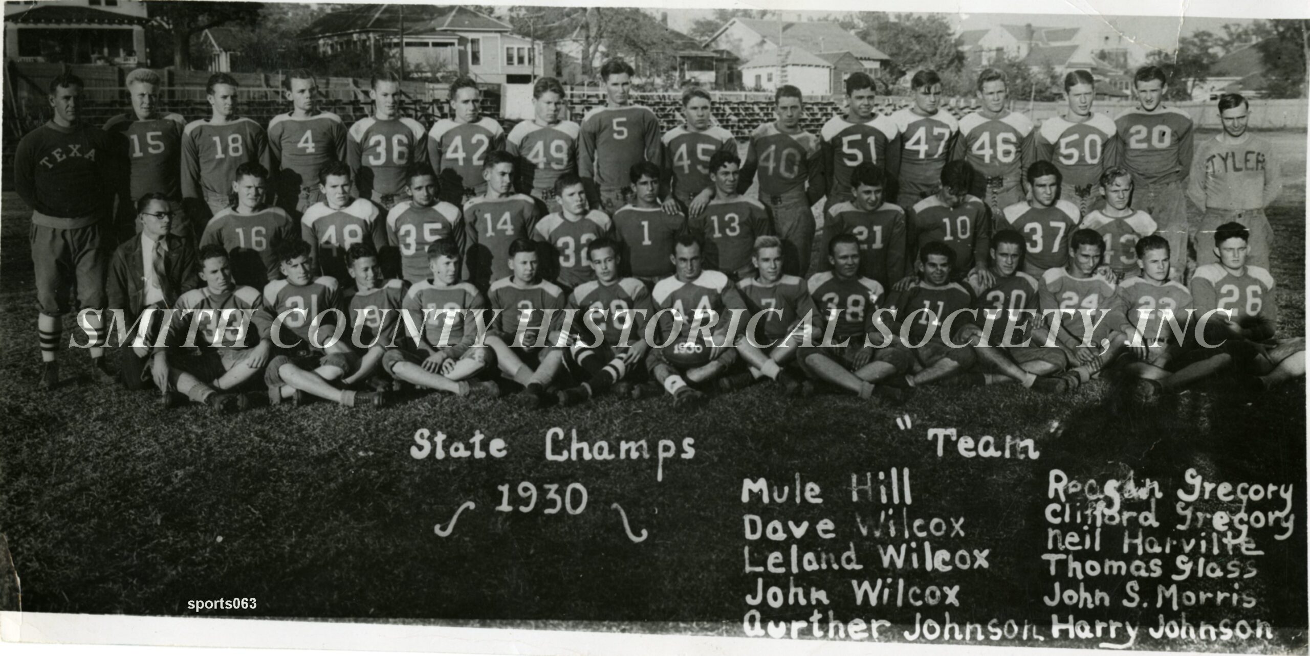 Tyler High School 1930 Football Team (print)