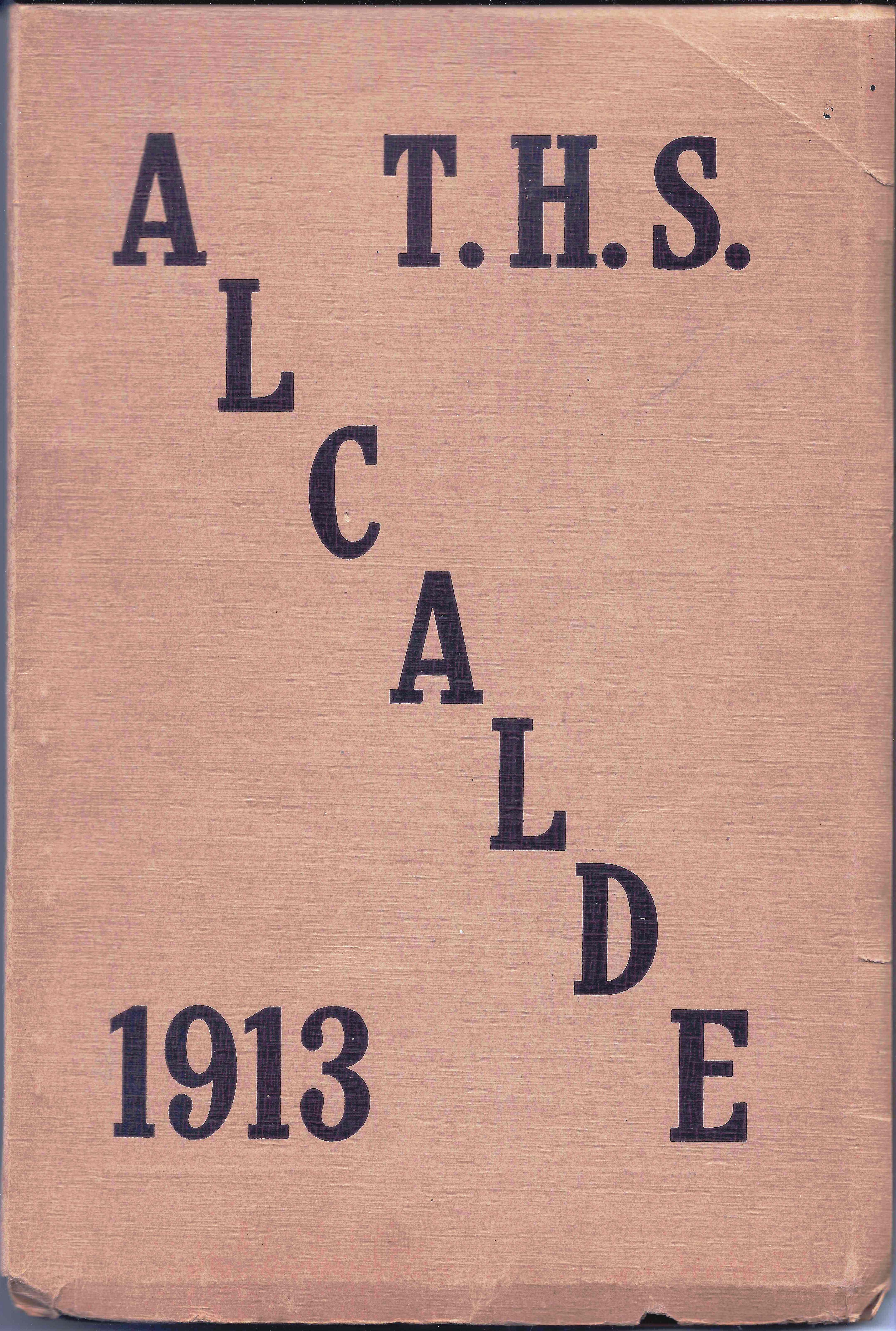1913 Tyler High School Yearbook Alcalde, Tyler, Smith County, Texas.