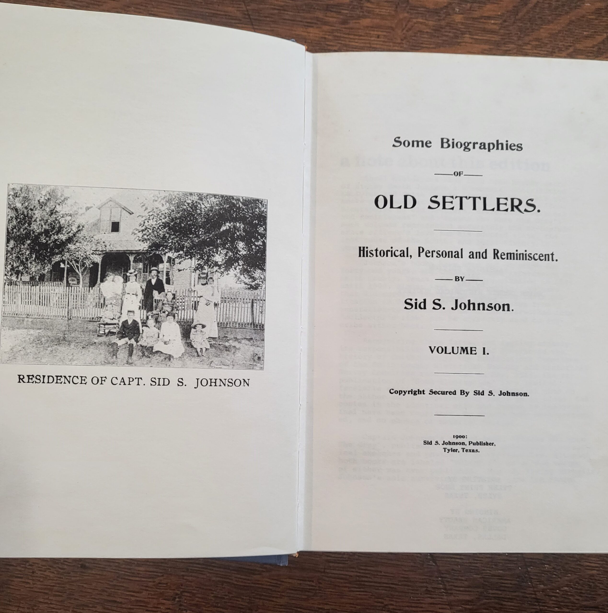 Some Biographies of Old Settlers: Historical, Personal and Reminiscent, Volume I - Image 4