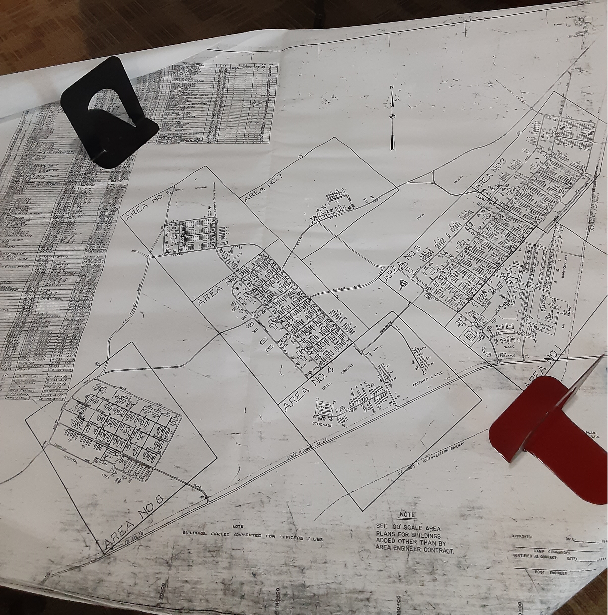 Camp Fannin Map of General Areas 1-7 - Image 2