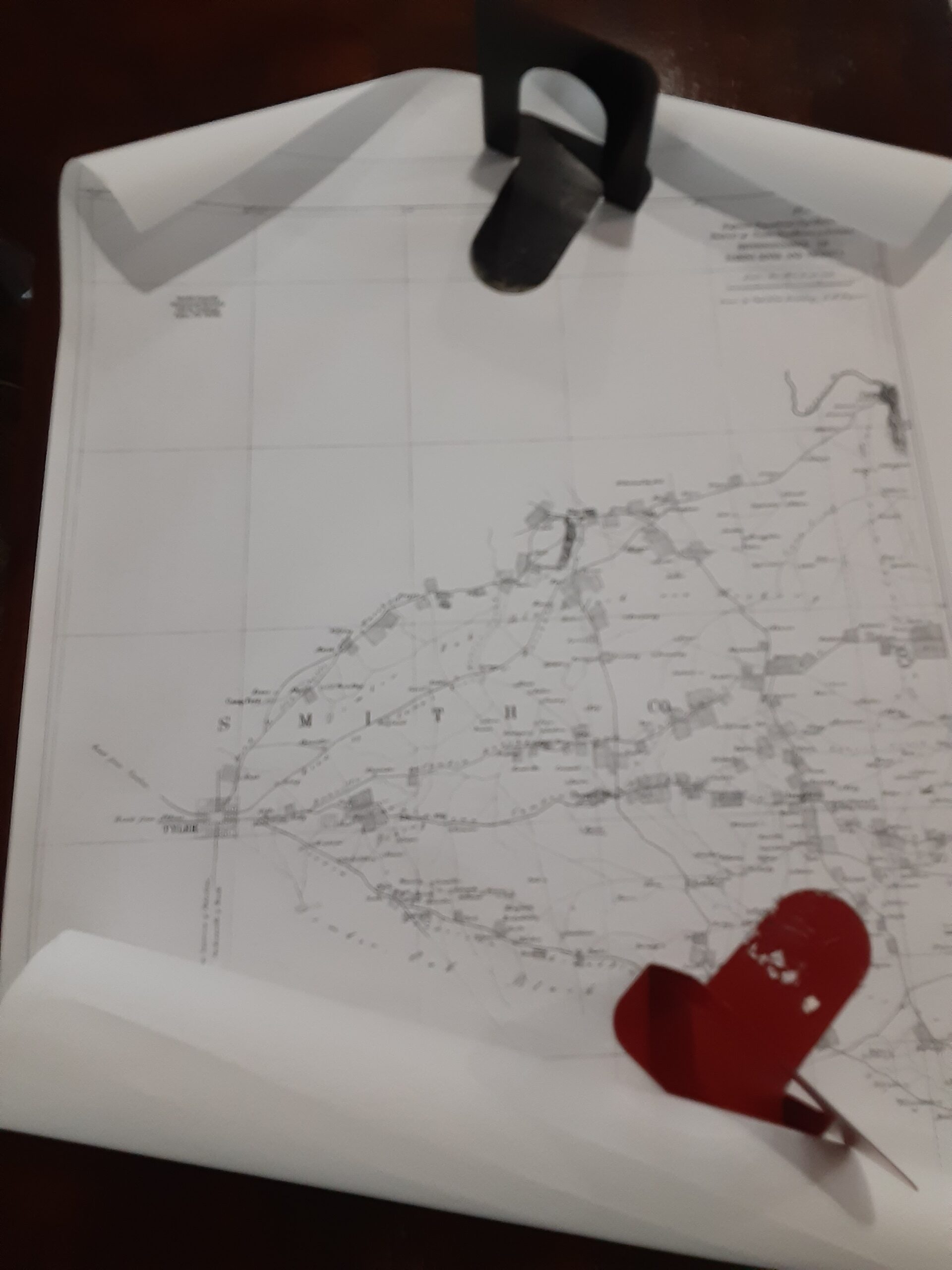 1863 Von Rosenberg Map of Northeast part of Smith County, Texas - Image 2