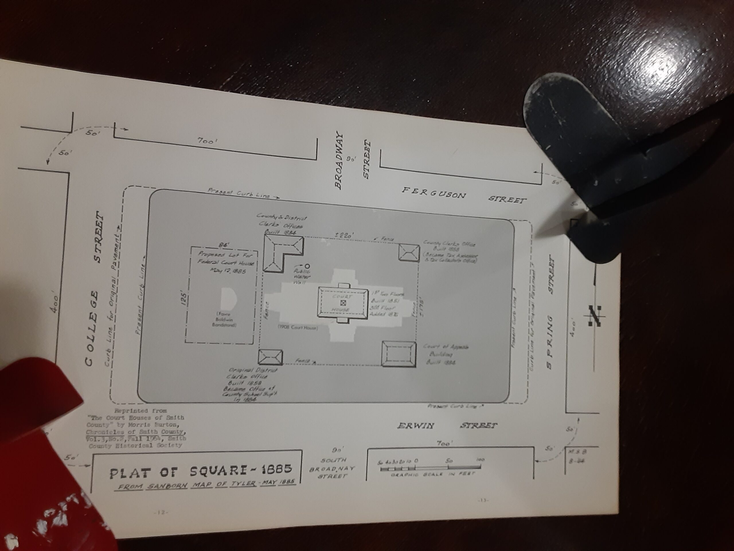Plat of Square of Downtown Tyler (May 1885) - Image 2