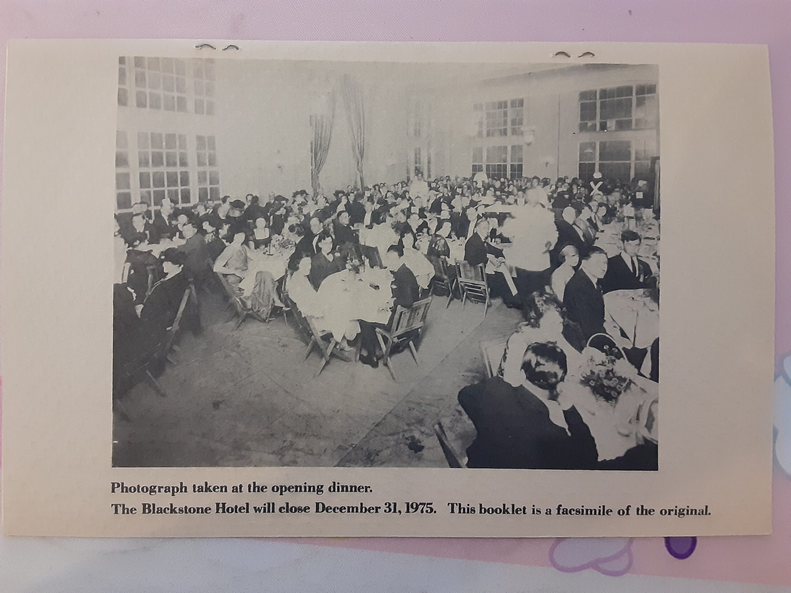 Opening Dinner: Blackstone Hotel Pamphlet - Image 2