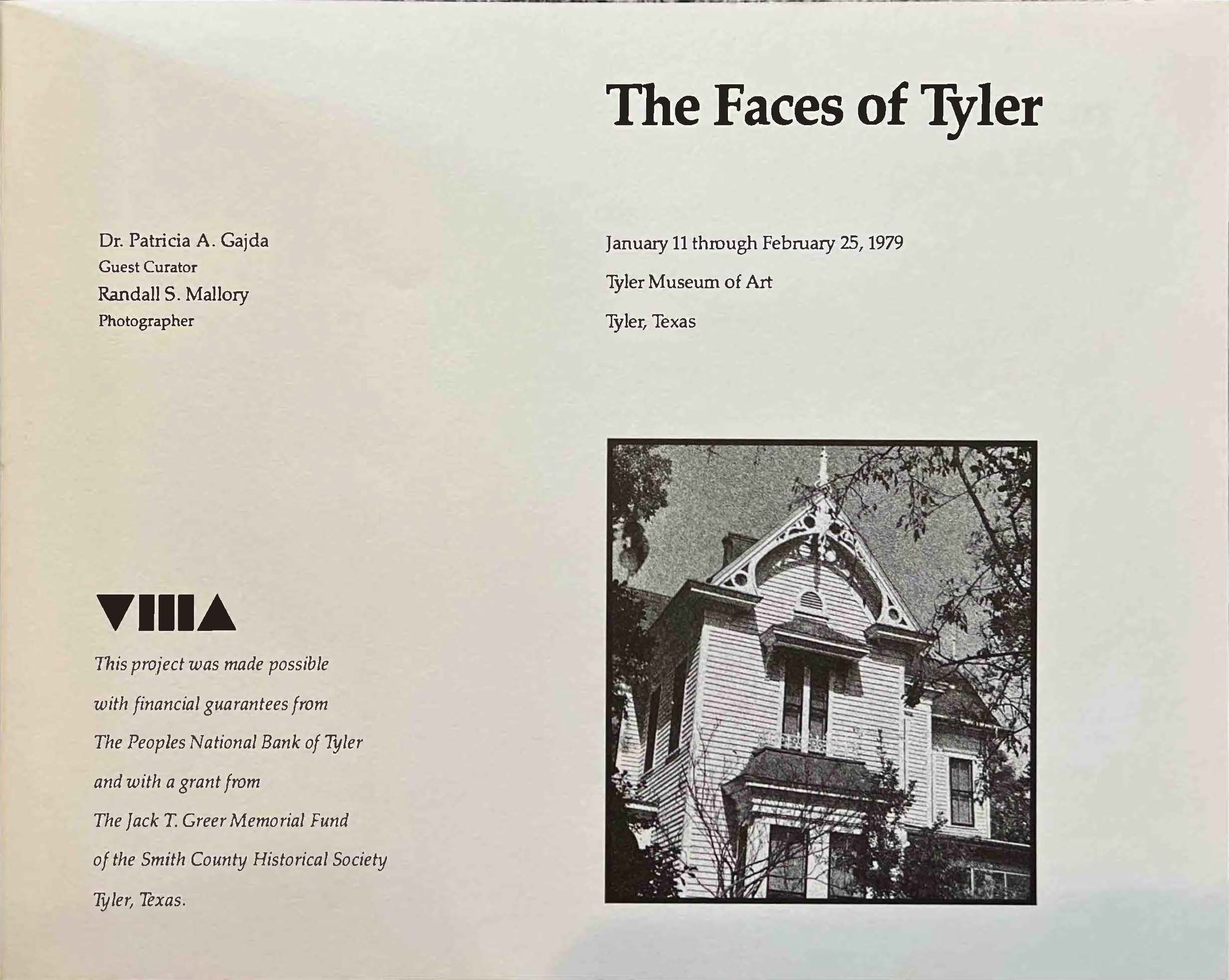 The Faces of Tyler - Exhibit Booklet - Image 2