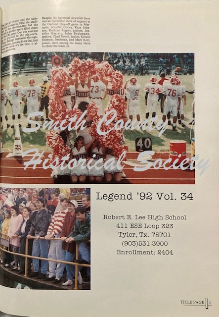 1992 Robert E. Lee High School Yearbook | Tyler, TX - Image 4