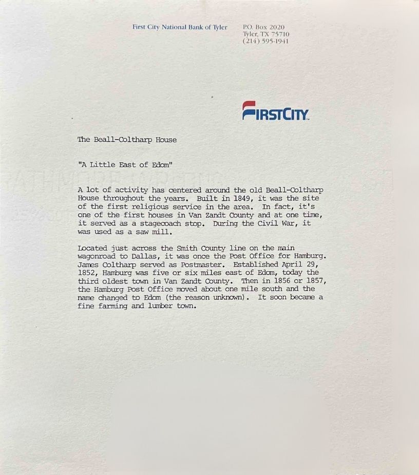 A. C. Gentry Print: Beall-Coltharp House near Eden - Image 3