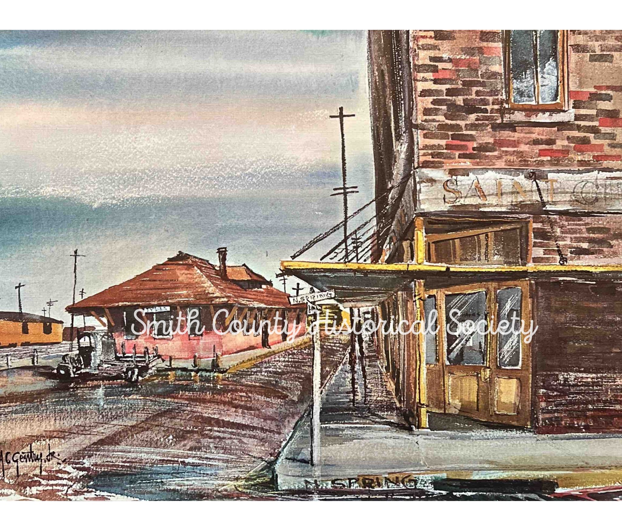 A. C. Gentry Print: Cotton Belt Depot