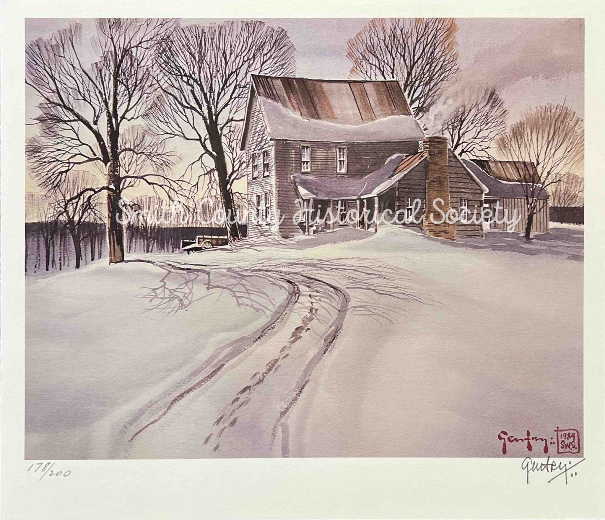 A. C. Gentry Print: Beall-Coltharp House near Eden